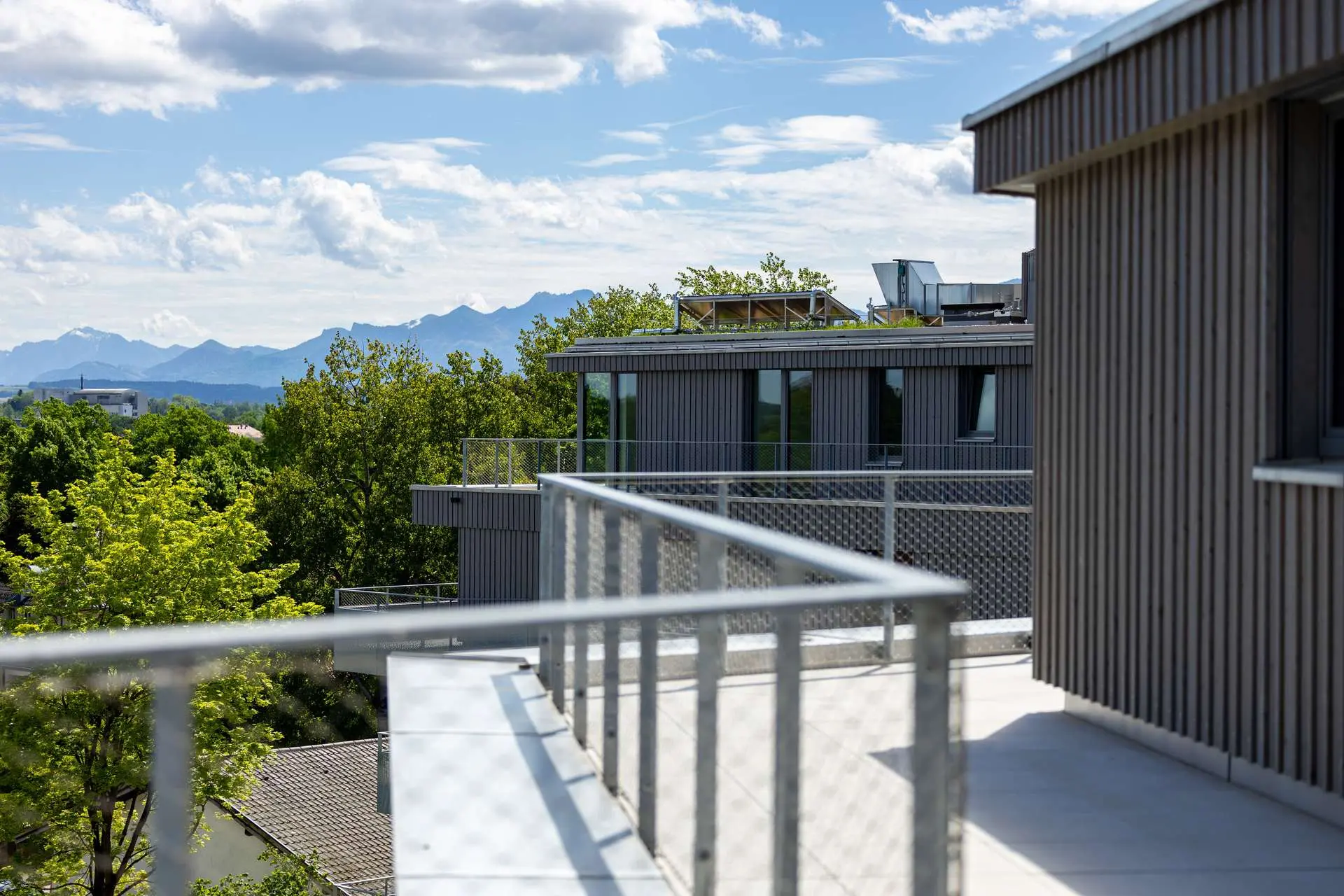 Dachterrasse mit Blick zu den Bergen - HERDERGÄRTEN 1.5.1