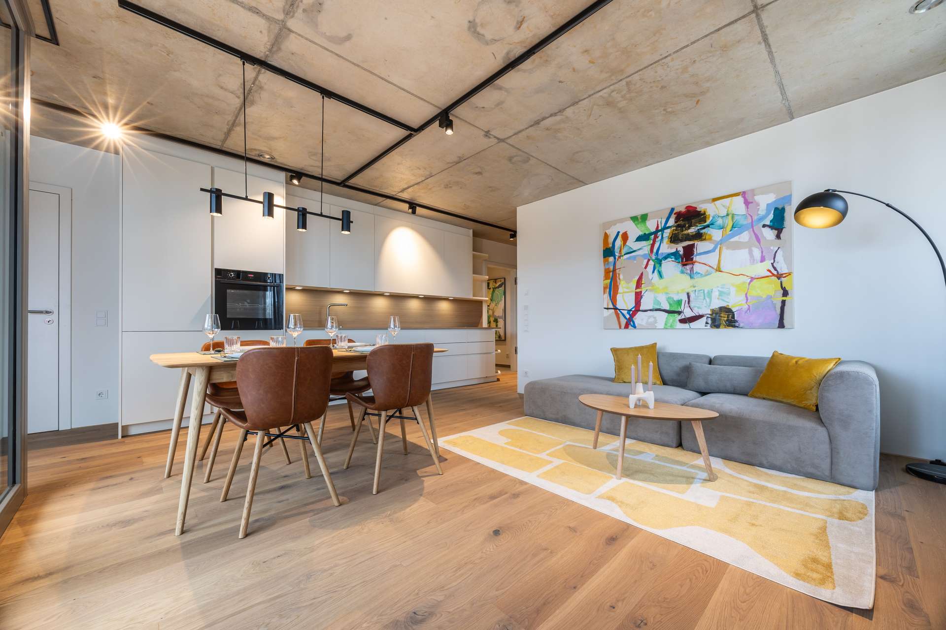 Musterwohnung Wohnraum Küche
